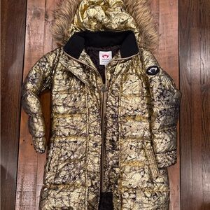 Appaman Gold and Black Kids Puffer Jacket
